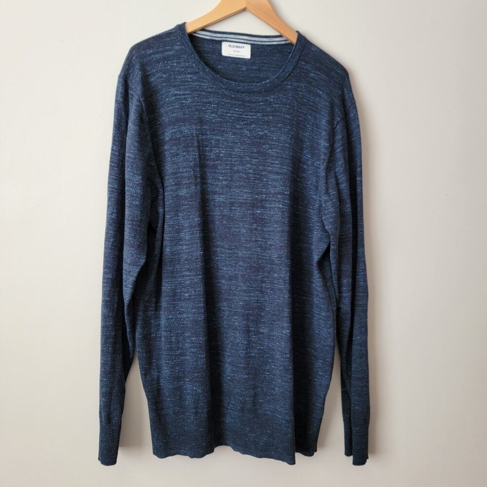 Old Navy Blue Sweater Lightweight Men XL TALL Business Casual Ski Office Preppy